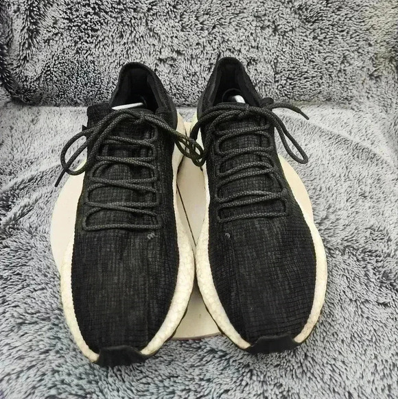 Adidas Pureboost Core Black Dark Solid  Grey Sneakers Shoes Men Size 13 CP9326 - Picture 3 of 9